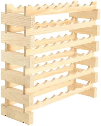 48 Bottle Wine Rack with Dark Stain Finish