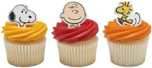 DecoPac Peanuts Characters Cupcake Rings - 24 Pack