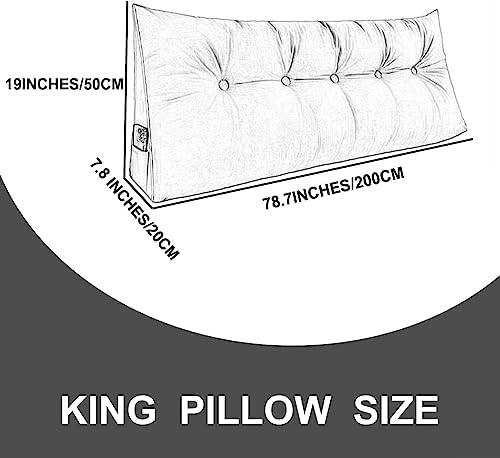 Triangle Headboard Pillow for Reading and Back Support