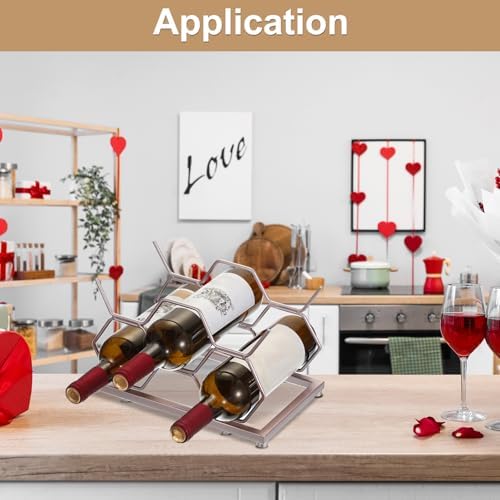Uxcell 5-Bottle Tabletop Wine Rack with Wrench
