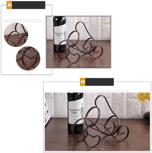 CdyBox Retro S-Shape Wine Bottle Holder Metal Decor