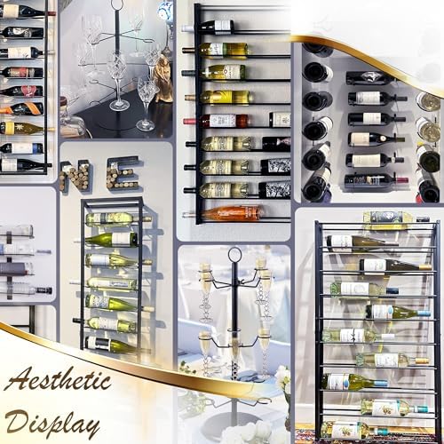 FLstudio Wall Mounted Wine Rack for 8 Bottles