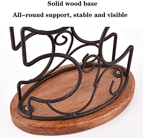 QHCS 6 Bottle Freestanding Wine Rack Wooden