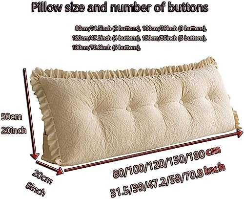 COZMAX Triangular Reading Pillow with Velvet Cover 100cm