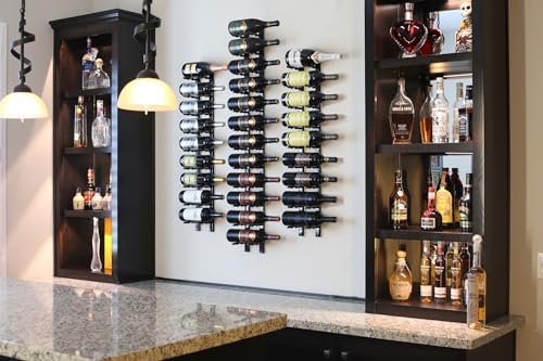 Ultra Wine Racks Wall-Mounted Matte Black 3 Bottle