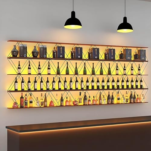 RAJYQODIS 142in 3 Tier Wall Mounted Wine Rack