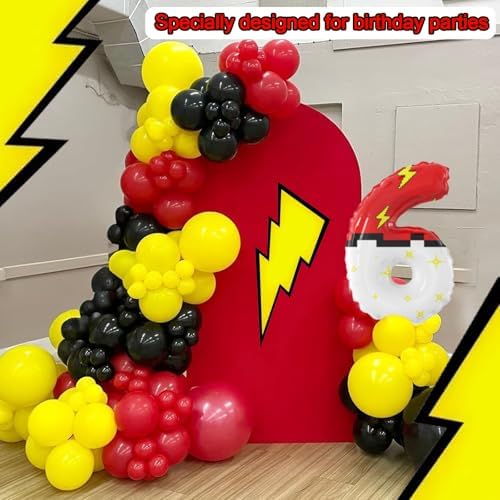 40 Inch Giant Red White Cartoon Number Foil Balloons Set
