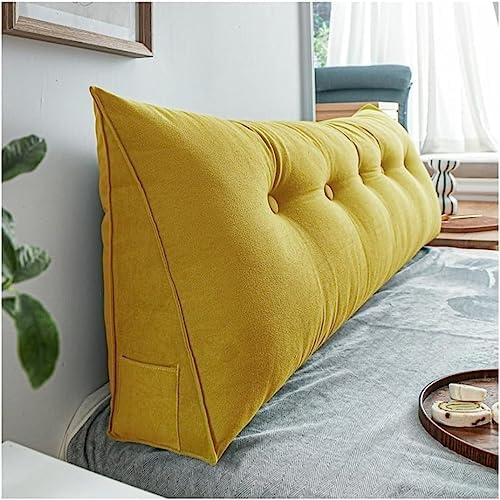 COZMAX Headboard Wedge Pillow Yellow 787in Reading Support Cushion