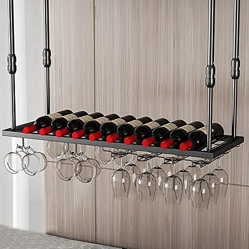 Stylish Hanging Wine Glass Rack with Adjustable Height