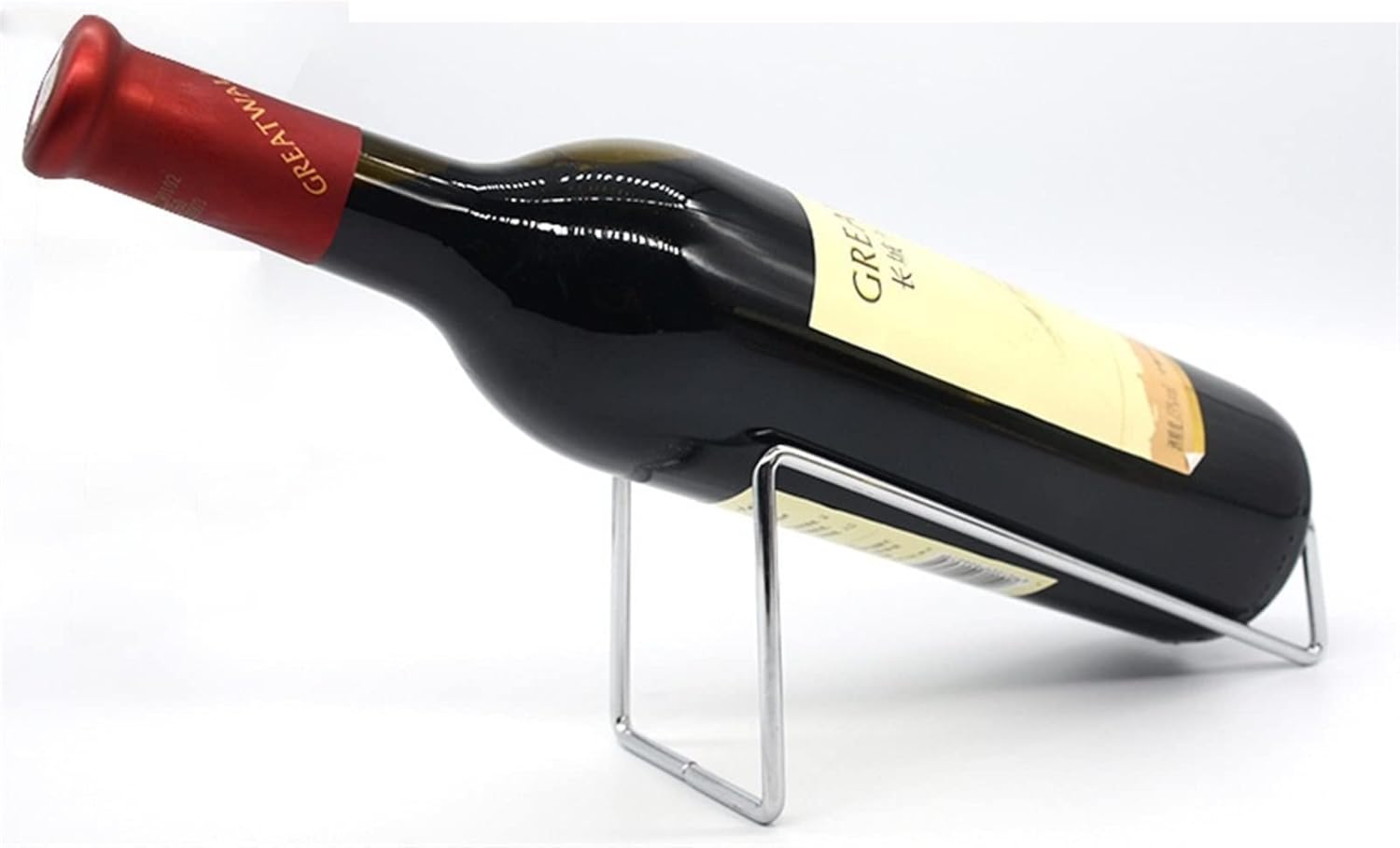 Stainless Steel Wine Rack for Kitchen Counter and Bar Display