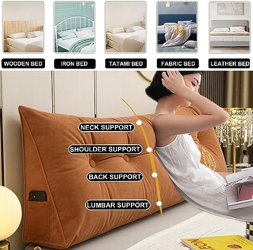 ZZYK Full Reading Pillows with Removable Cover Orange 50cm196 inches