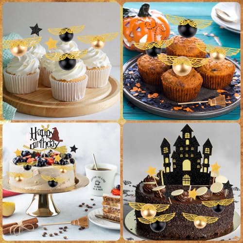 LOAVER Wizard Birthday Cake Decorations 26PCS 1