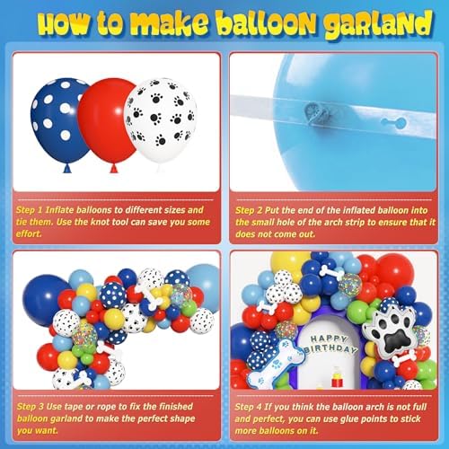 Amandir Paw Balloon Garland Kit for Dog Theme Party