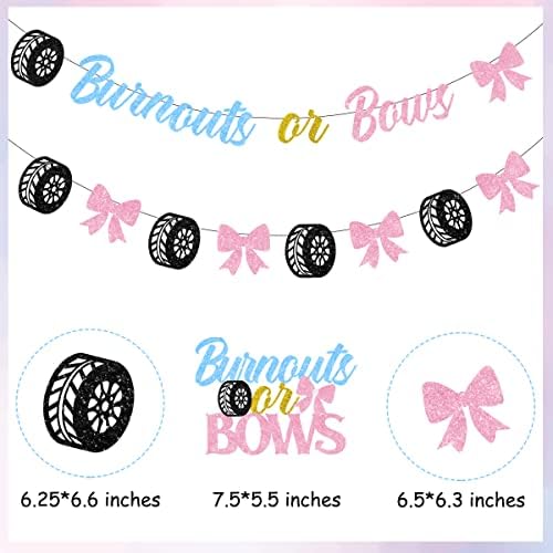 Balterever Gender Reveal Decorations Blue Pink Bunting Banner Kit
