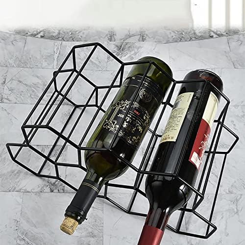 7 Bottle Freestanding Wine Rack Rose Gold No Assembly Required