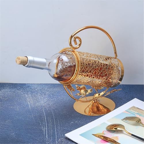 UYVEIS Gold Metal Wine Rack for Cabinet Storage