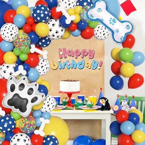 Amandir Paw Balloon Garland Kit for Dog Theme Party