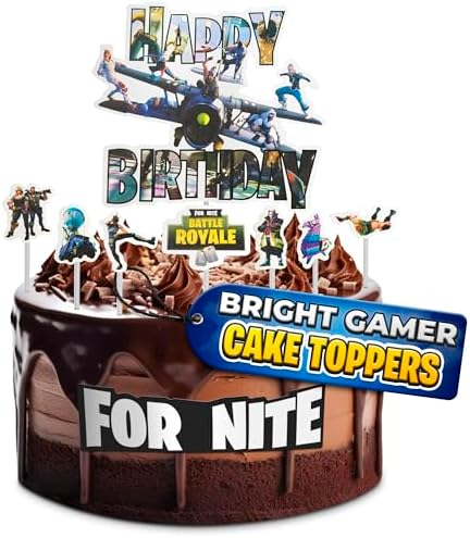 V TOWER Video Game Cake Topper Set