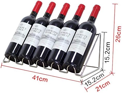 Metal Bottle Rack 5 Slots for Living Room Display