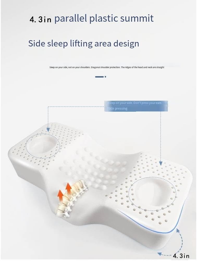 YHZEXUDA Natural Latex Cervical Pillow for Neck Pain Relief 1