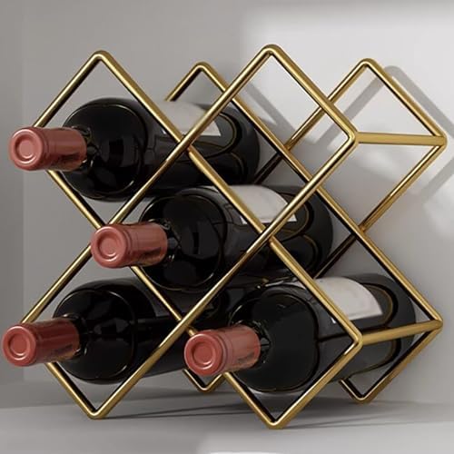 BYLAKO 5-Bottle Wine Rack Metal Sturdy Holder for Home Kitchen Bar