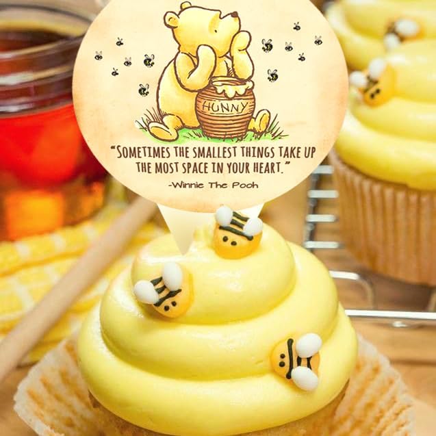48Pcs Bear Themed Cupcake Toppers for Baby Showers and Birthday Parties