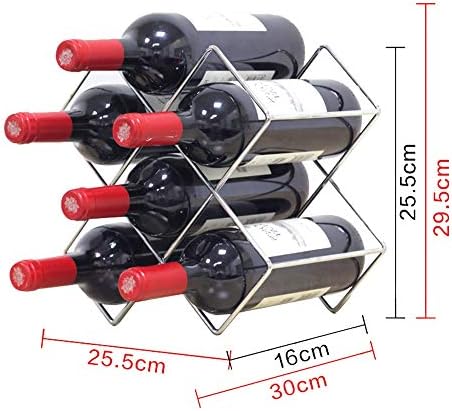 Stackable Wine Racks 6 Slots Iron Art Organizer