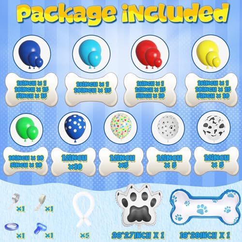 Amandir Paw Balloon Garland Kit for Dog Theme Party