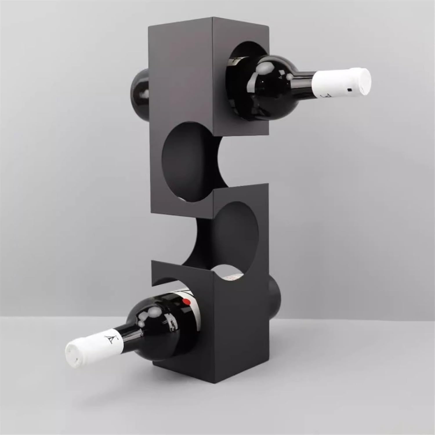 Modern Metal Geometric Wine Rack Gold