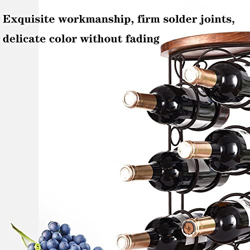 QHCS 6 Bottle Freestanding Wine Rack Wooden