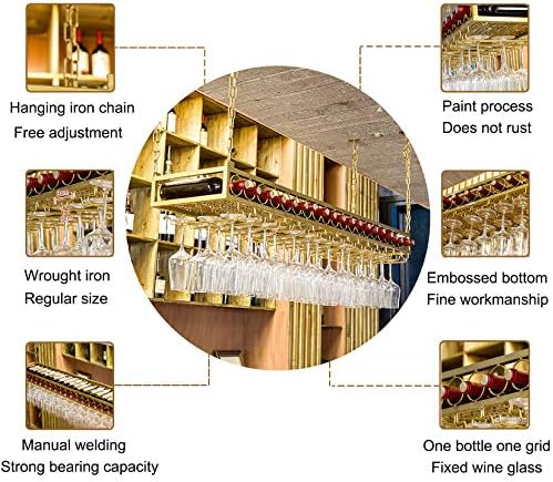 ShyhHts Wall Mounted Wine Rack - 120cm Durable Adjustable