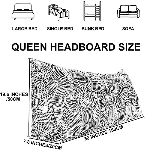 COZMAX Wedge Headboard Pillow Queen Size Brown
