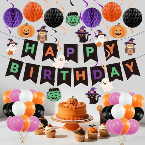 Happy Halloween Birthday Party Decor Set
