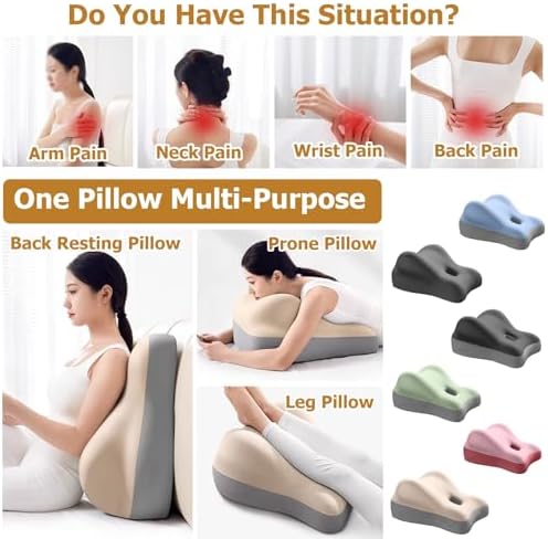 JYHHCYS Prone Pillow with Memory Foam and Zipper Cover