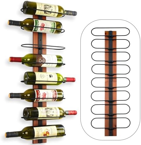 FLstudio Wall Mounted Wine Rack for 8 Bottles