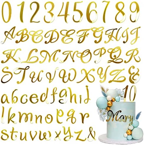 91PCS Acrylic Letter Number Cake Toppers DIY Decoration Set