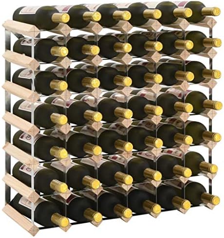 Aisifx Wine Rack for 42 Bottles Solid Pinewood