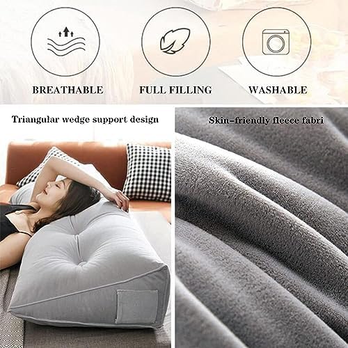 COZMAX Velvet Reading Wedge Pillow with Back Support