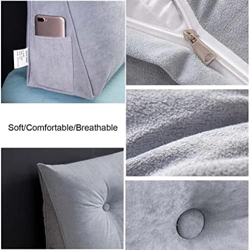 GHJL Headboard Pillow Triangular Reading Support 100cm Light Blue