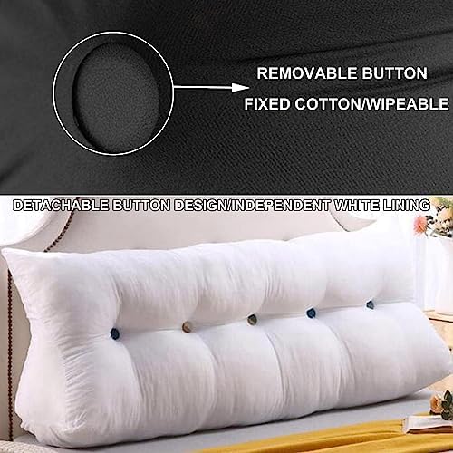 COZMAX Queen Size Wedge Pillow with Gray Cover