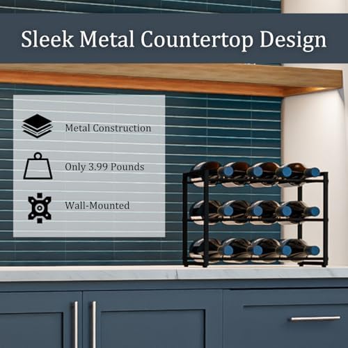 Modern Metal Countertop Wine Rack 1