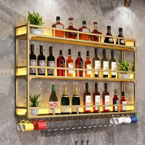 RAJYQODIS Wall Mounted Wine Rack 3 Tiers