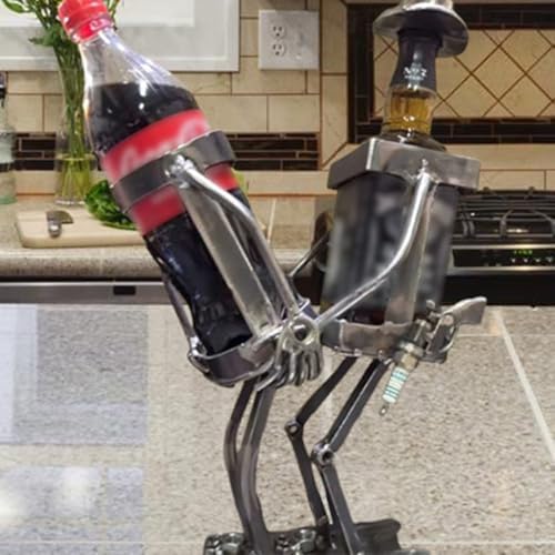 Stylish Tabletop Wine Rack - Freestanding Metal Holder for Home Use