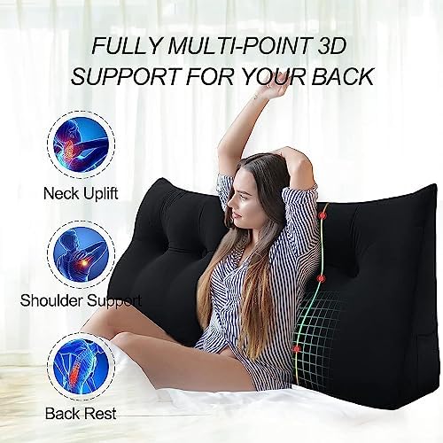 COZMAX Triangular Headboard Pillow with Removable Cover