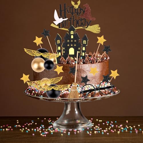 LOAVER Wizard Birthday Cake Decorations 26PCS 1