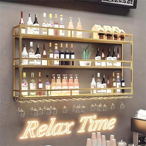 RAJYQODIS Wall Mounted Wine Rack 3 Tiers