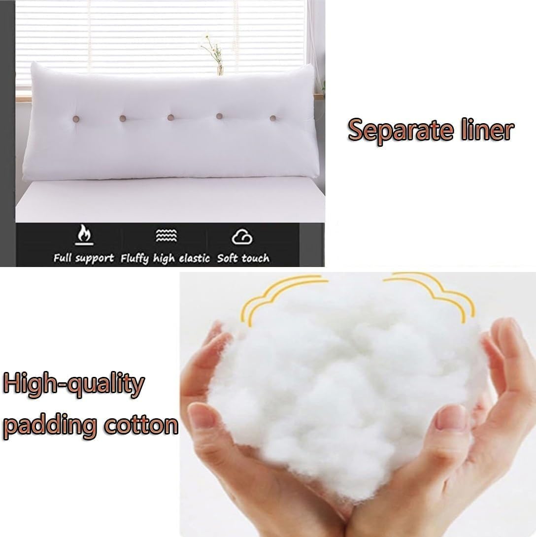 COZMAX Triangular Reading Headboard Pillow with Zipper Cover