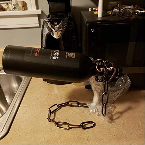 TBWHL Floating Wine Bottle Holder - Unique Levitating Steel Chain Stand