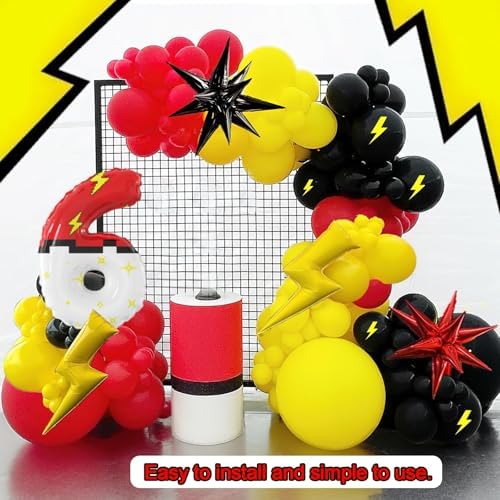 40 Inch Giant Red White Cartoon Number Foil Balloons Set