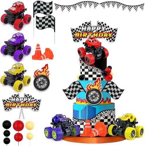 20PCS Truck Cake Toppers Non-Edible Off-road Decoration